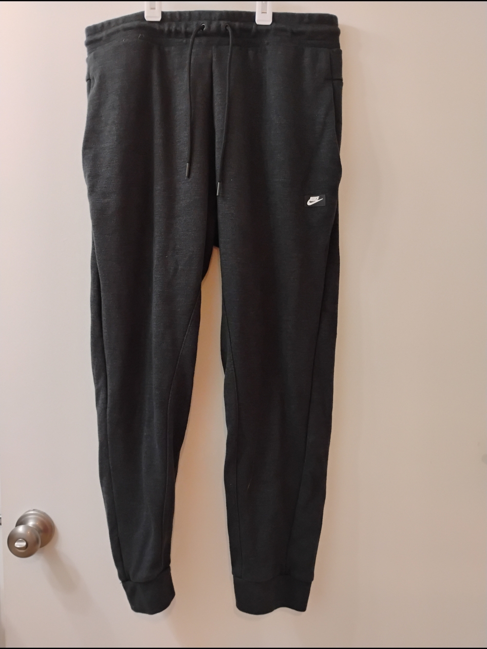 Nike Black Sweatpants with White Logo Tag